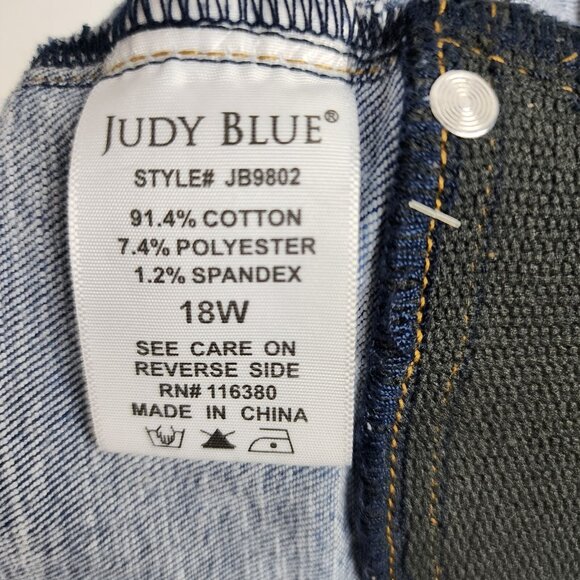 Judy Blue Jeans Womens Plus 18W Blue Bloom Maternity Destroyed Boyfriend Fit - Picture 13 of 13